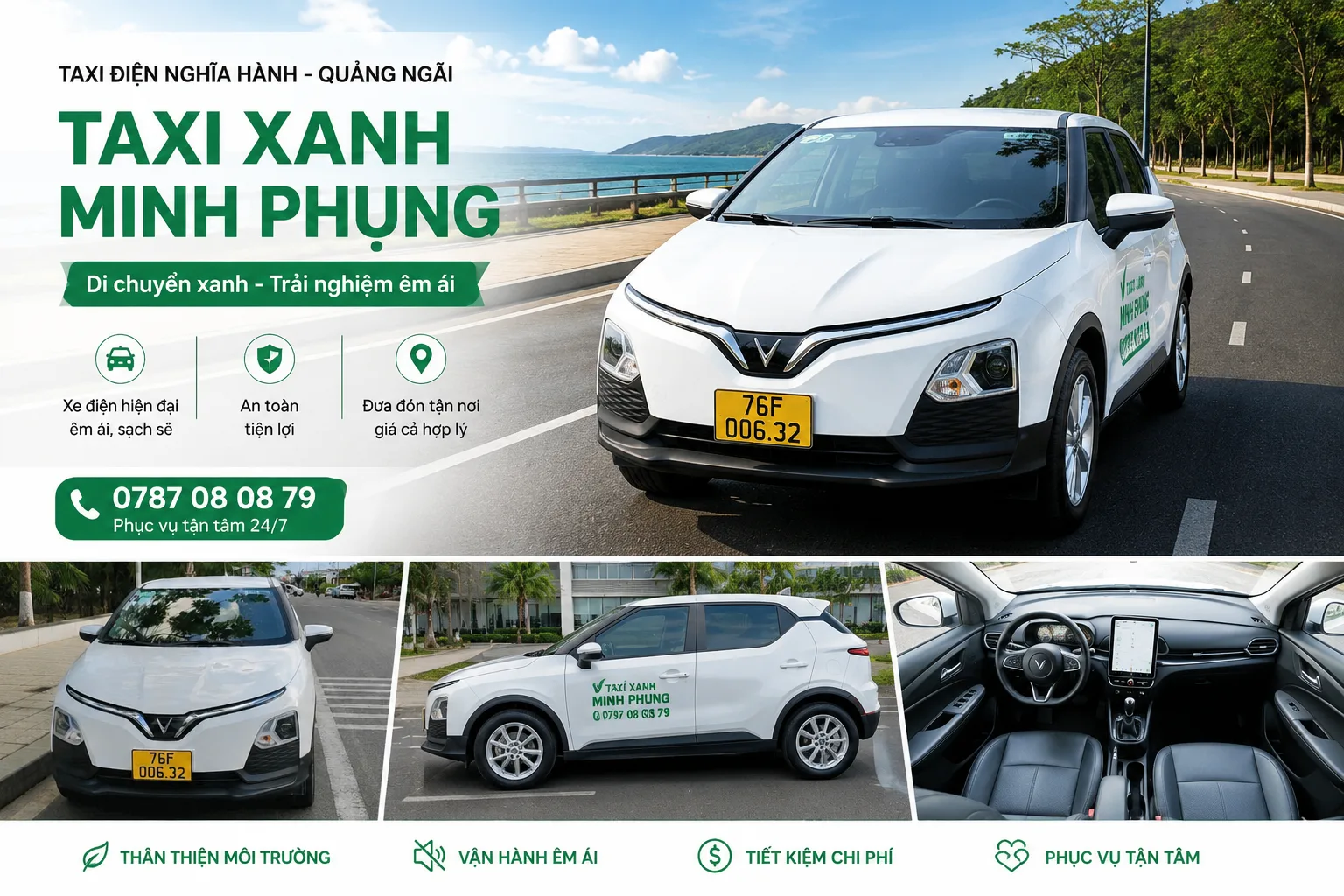 Xu Hướng Di Chuyển Xanh Tại Quảng Ngãi: Lựa Chọn Taxi Điện VinFast Tiết Kiệm, Êm Ái